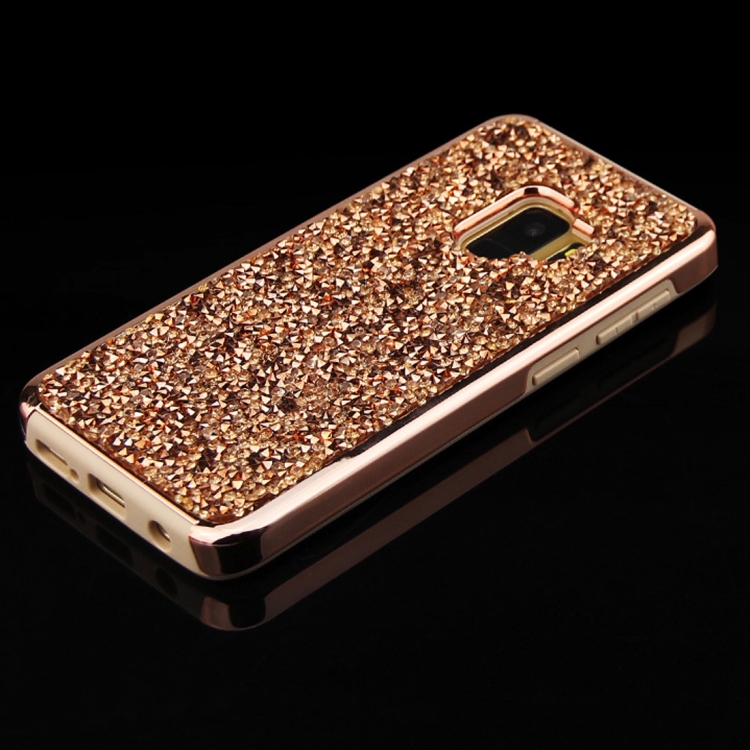 

For Galaxy S9 Diamond Series Electroplating PC TPU Protective Case (Champagne Gold)