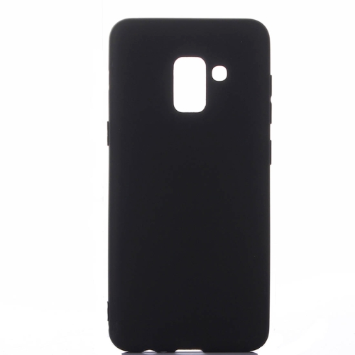 

For Galaxy A8 (2018) Inside and Outside Frosted TPU Protective Back Cover Case(Black)