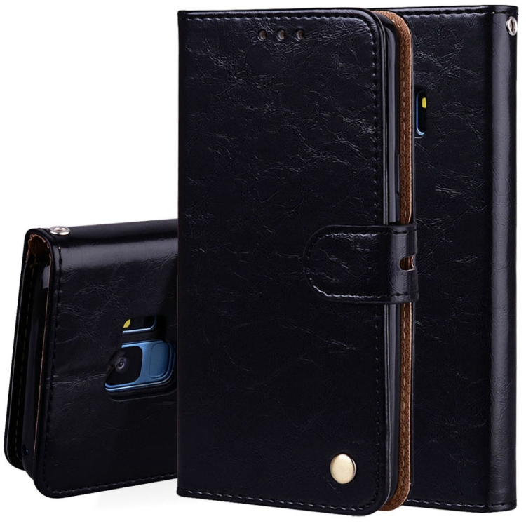

For Galaxy S9 Oil Wax Texture Horizontal Flip Leather Case with Holder & Card Slots & Wallet(Black)
