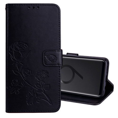 

Rose Embossed Horizontal Flip Environmental PU Leather Case with Holder & Card Slots & Wallet for Galaxy S9+(Black)