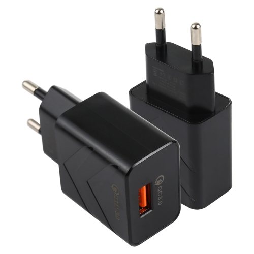

LZ-715 18W QC3.0 USB Single Port Fast Travel Charger, EU Plug(Black)