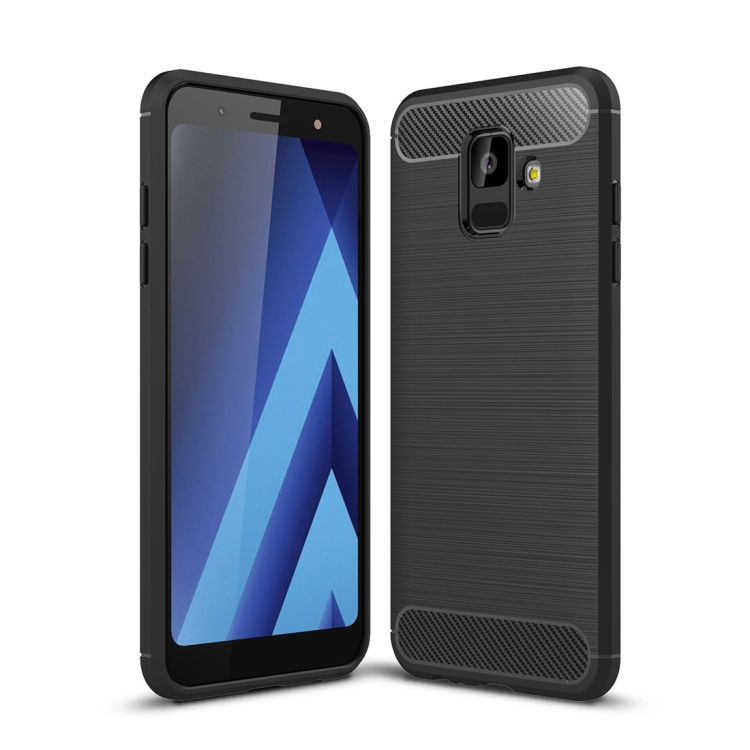 

Brushed Texture Carbon Fiber Shockproof TPU Case for Galaxy A6 (2018) (Black)