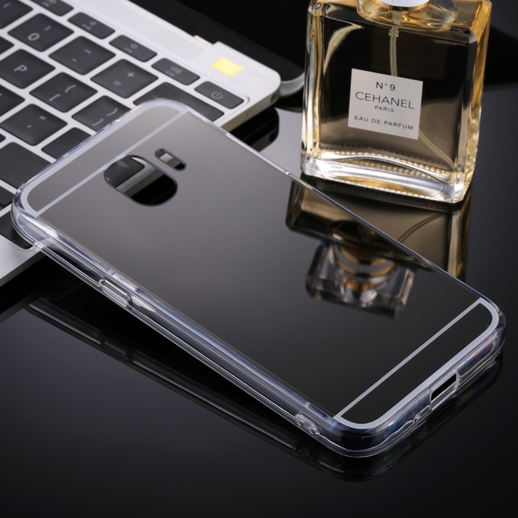 

For Galaxy J2 Pro (2018) Acrylic + TPU Electroplating Mirror Protective Back Cover Case(Black)