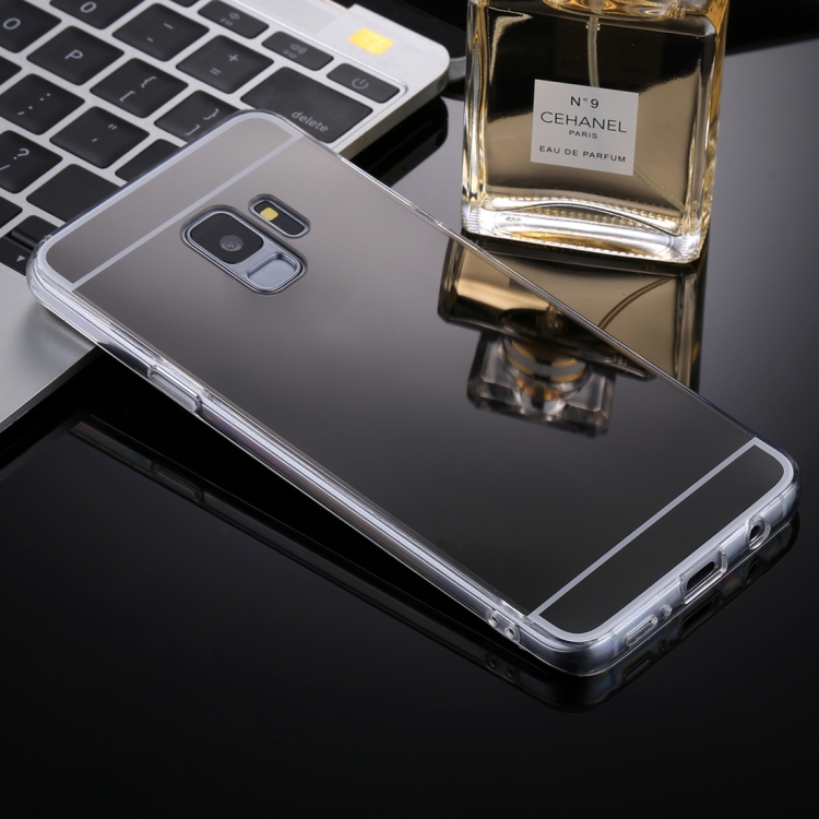 

For Galaxy S9 Acrylic + TPU Electroplating Mirror Protective Back Cover Case(Black)
