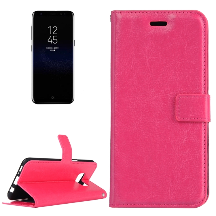 

For Galaxy S8 Retro Crazy Horse Texture Horizontal Flip Leather Case with Holder & Card Slots & Wallet & Photo Frame & Lanyard(Magenta)