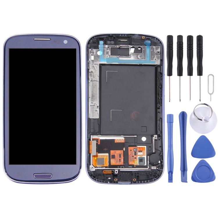 

LCD Display (4.65 inch TFT) + Touch Panel with Frame for Galaxy SIII / i9300 (Pebble Blue)