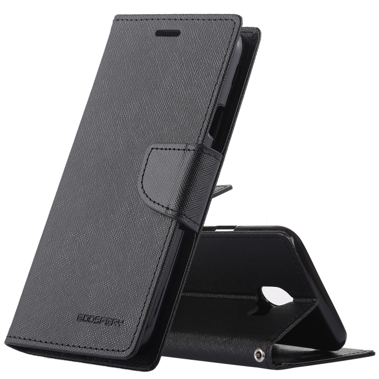 

MERCURY GOOSPERY FANCY DIARY Horizontal Flip Leather Case for Galaxy J4 (2018), with Holder & Card Slots & Wallet(Black)