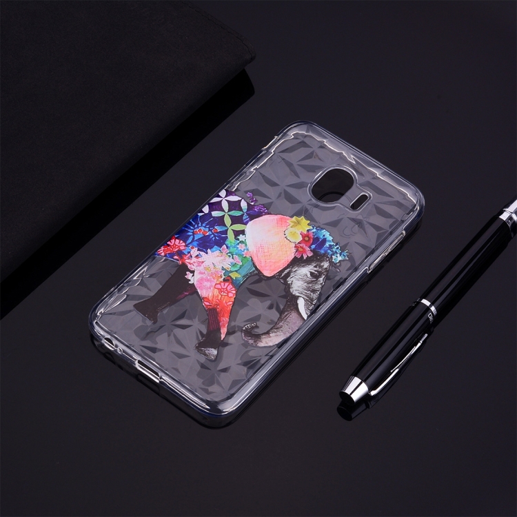 

Elephant Pattern Diamond Texture TPU Protector Back Cover Case for Galaxy J4 (2018)