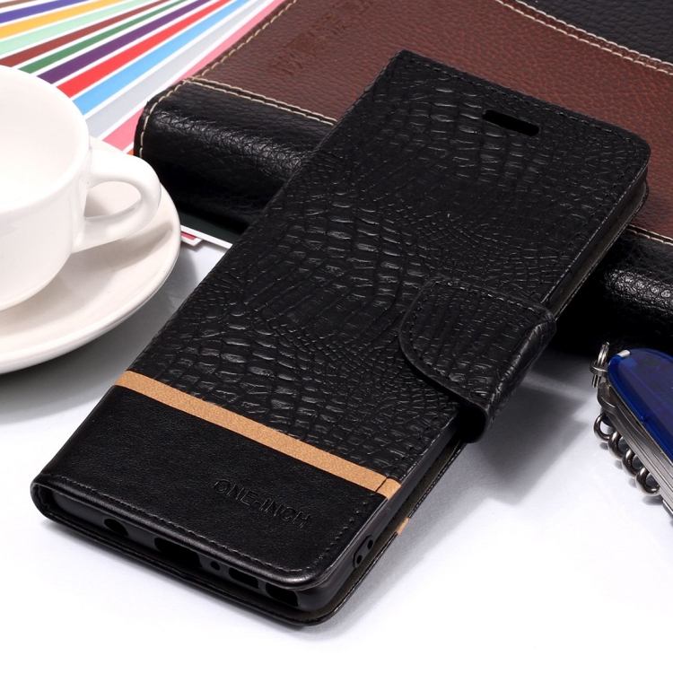 

Crocodile Texture Horizontal Flip Leather Case for Galaxy Note9, with Holder & Card Slots(Black)