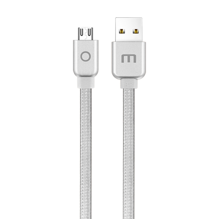

Meizu 1.2m Noodle Weave Style Metal Head 5V 2A Micro USB to USB 2.0 Data Sync Charging Cable(Silver)