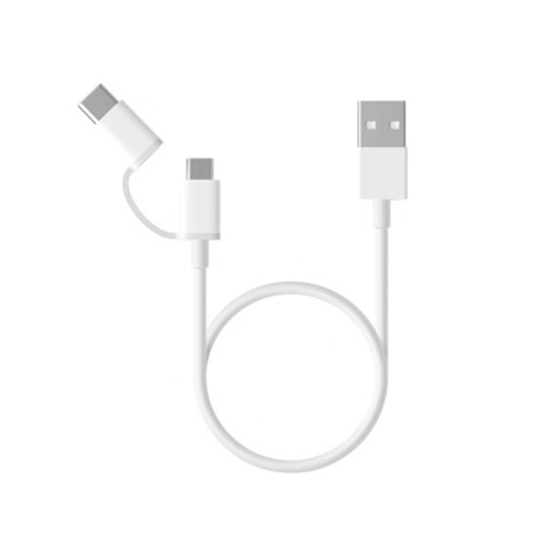 

Original Xiaomi 1m 2.4A USB-C / Type-C + Micro USB 2.0 to USB TPE Data Sync Charging Cable with Metal Head, For Galaxy S8 & S8 + / LG G6 / Huawei P10 & P10 Plus / Xiaomi Mi6 & Max 2 and other Smartphones(White)