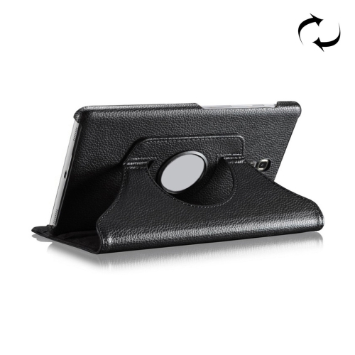 

Litchi Texture Horizontal Flip 360 Degrees Rotation Leather Case for Galaxy Tab A 10.5 T590/T595/T597 , with Holder (Black)