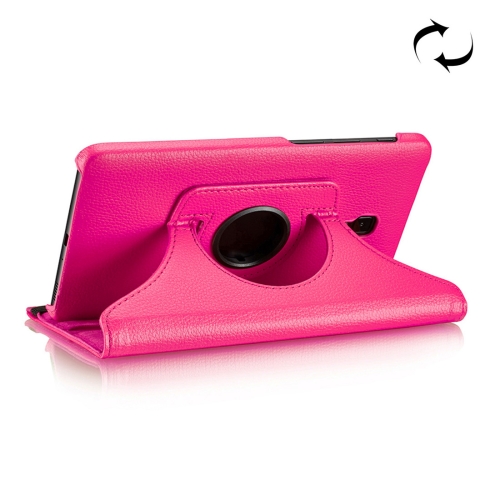 

Litchi Texture Horizontal Flip 360 Degrees Rotation Leather Case for Galaxy Tab A 10.5 T590/T595/T597 , with Holder (Rose Red)