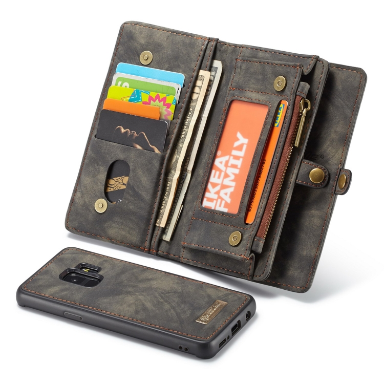 

CaseMe for Galaxy S9 Detachable Multifunctional Horizontal Flip Leather Case with Card Slot & Holder & Zipper Wallet & Photo Frame(Black)