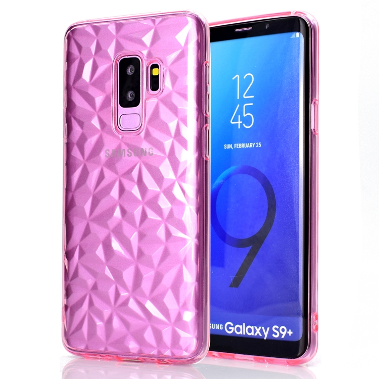 

3D Diamond Texture TPU Case for Galaxy S9+ (Pink)