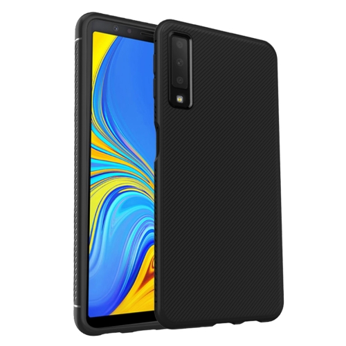 

lenuo Leshen Series Stripe Texture TPU Case for Galaxy A7 (2018) (Black)