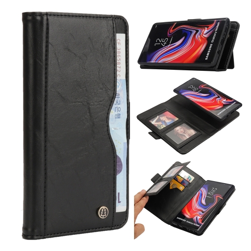 

Horizontal Flip Leather Case for Galaxy Note9, with Card Slots & Arc Holder & Wallet & Photo Frame (Black)