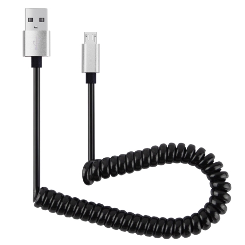 

30cm to 100cm High Speed Spring Style Micro USB to USB 2.0 Flexible Elastic Spring Coiled Cable USB Data Sync Cable , For Galaxy, Huawei, Xiaomi, LG, HTC, Sony and Other Smart Phones(Silver)