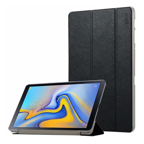 

ENKAY Silk Texture Horizontal Flip PU Leather Case for Galaxy Tab A 10.5 / T595 & T590, with Three-folding Holder & Sleep / Wake-up Function(Black)