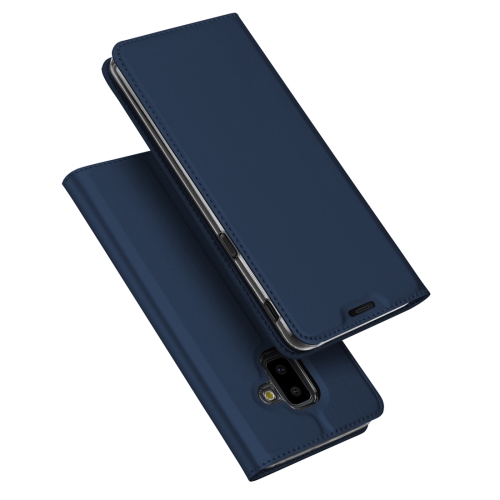 

DUX DUCIS Skin Pro Series Horizontal Flip PU + TPU Leather Case for Samsung Galaxy J6 Plus, with Holder & Card Slots(Blue)