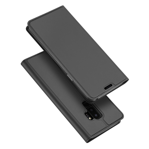 

DUX DUCIS Skin Pro Series Horizontal Flip PU + TPU Leather Case for Samsung Galaxy S9 Plus, with Holder & Card Slots(Grey)