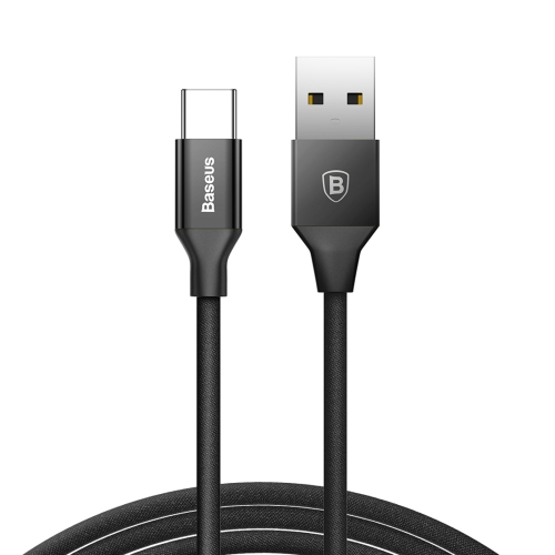 

Baseus Texture Series USB-A to Type-C 3A Data Cable, Length: 1.2m, For Galaxy S8 & S8 + / LG G6 / Huawei P10 & P10 Plus / Oneplus 5 / Xiaomi Mi6 & Max 2 and other Smartphones(Black)