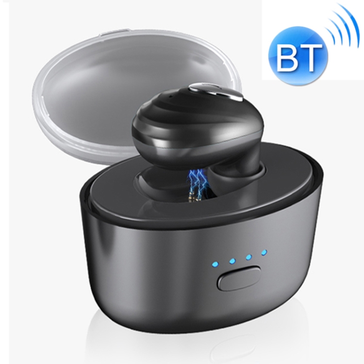 

K3 Mini Single Ear Water Resistant & Dustproof Bluetooth 4.1 + EDR HIFI Stereo Earphone with Charging Bin, For iPhone, Galaxy, Huawei, Xiaomi, HTC and Other Smartphones (Black)