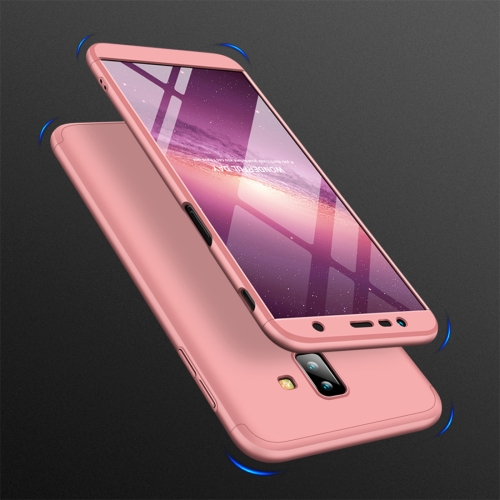 

GKK Three Stage Splicing Full Coverage PC Case for Samsung Galaxy J6+ (Rose Gold)