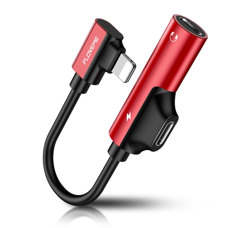 

FLOVEME YXF145826 2 in 1 5V 1A Charging Listening Wired Dual Lightning Adapter(Red)