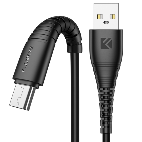 

FLOVEME 1m 2.4A USB to USB-C / Type-C Fast Charging & Data Cable, for Galaxy, Huawei, Xiaomi, LG, HTC and other Smartphones(Black)