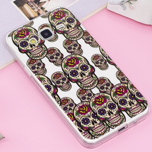 

For Galaxy J3 (2016) / J310 Noctilucent IMD Skull Pattern Soft TPU Back Case Protector Cover