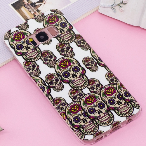 

For Galaxy S8 Noctilucent IMD Skull Pattern Soft TPU Back Case Protector Cover
