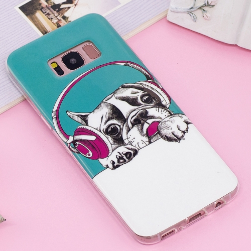 

For Galaxy S8 Noctilucent IMD Dog Pattern Soft TPU Back Case Protector Cover