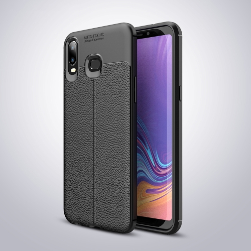 

Litchi Texture TPU Shockproof Case for Galaxy A6s(Black)