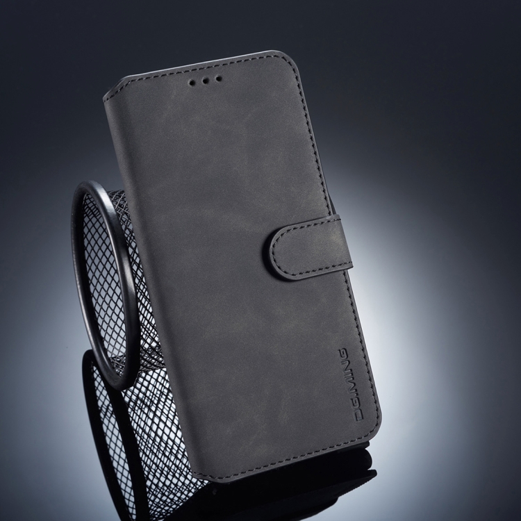 

DG.MING Retro Oil Side Horizontal Flip Case for Galaxy A9 (2018), with Holder & Card Slots & Wallet (Black)