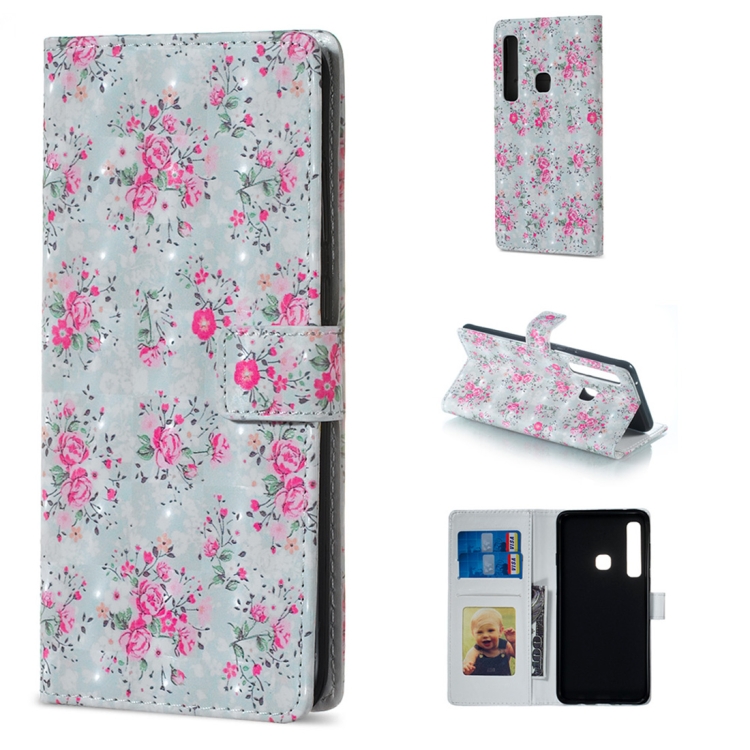 

Rose Pattern Horizontal Flip Leather Case for Galaxy A9 (2018), with Holder & Card Slots & Photo Frame & Wallet