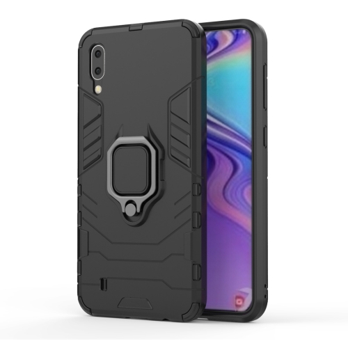 

Shockproof PC + TPU Case with Magnetic Ring Holder for Galaxy M10(Black)