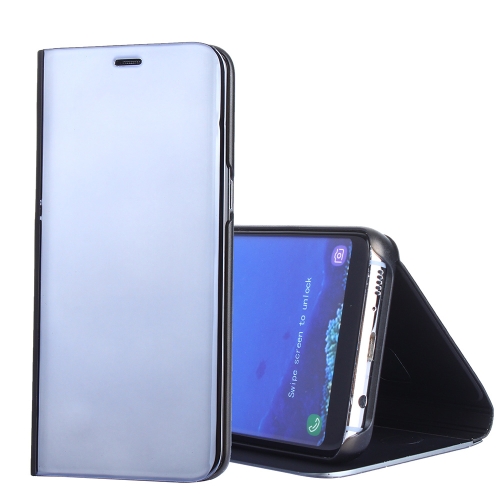 

For Galaxy S8 PU Electroplating Mirror Horizontal Flip Leather Case with Holder(Black)