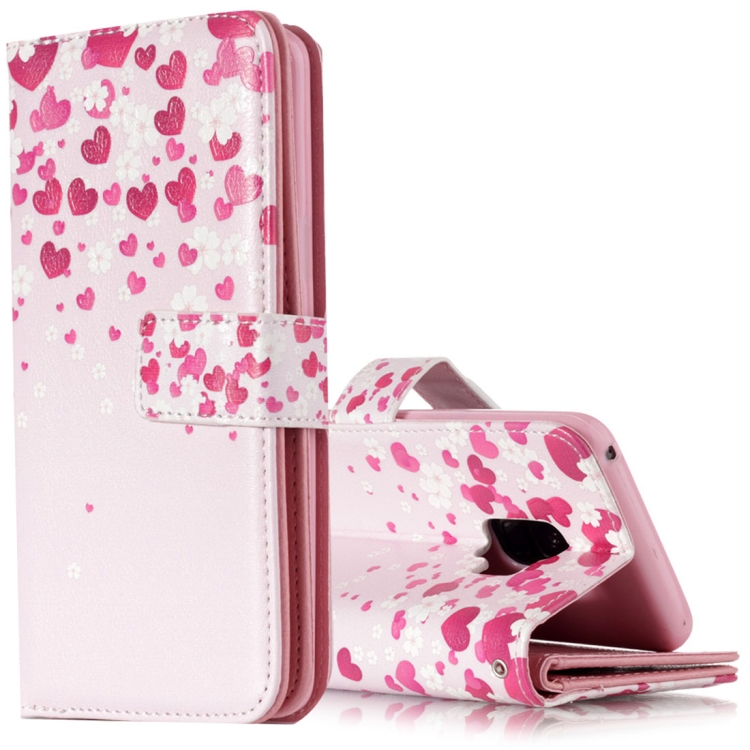 

For Galaxy S9 Love Flower Pattern Horizontal Flip Leather Case with Holder & Card Slots & Wallet