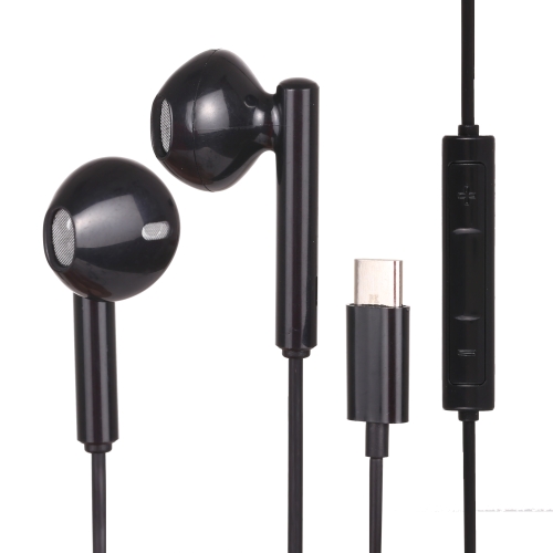 

USB-C / Type-C Interface Wired Earphone for Huawei / Xiaomi(Black)