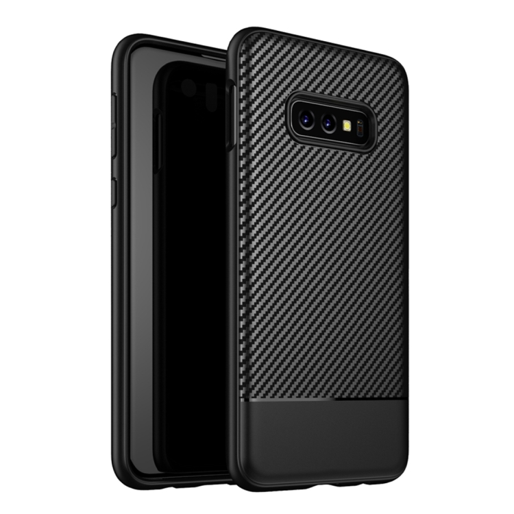 

Lewei Series Carbon Fiber Texture TPU Protective Case for Galaxy S10e(Black)