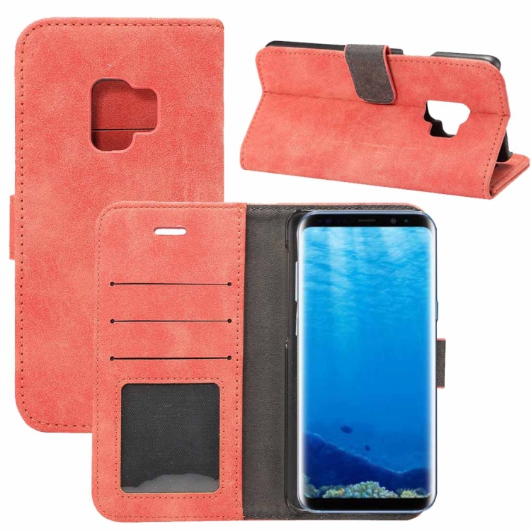 

For Galaxy S9 Sheep Bar Material PU + PC Horizontal Flip Leather Case with Holder & Card Slots & Wallet(Red)