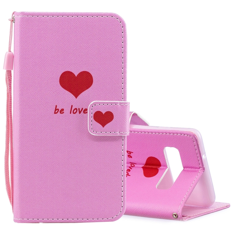 

Heart Pattern Horizontal Flip Leather Case for Galaxy S10, with Holder & Card Slots & Wallet