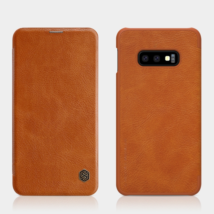 

NILLKIN QIN Series Crazy Horse Texture Horizontal Flip Leather Case for Galaxy S10e, with Card Slot(Brown)