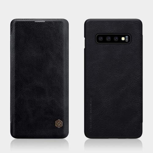 

NILLKIN QIN Series Crazy Horse Texture Horizontal Flip Leather Case for Galaxy S10+, with Card Slot (Black)