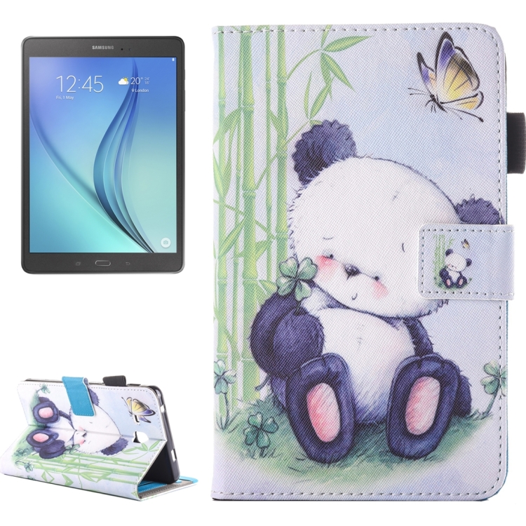 

For Galaxy Tab A 7.0 (2016) / T280 Lovely Cartoon Panda Pattern Horizontal Flip Leather Case with Holder & Card Slots & Pen Slot