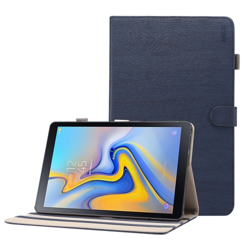 

ENKAY Wood Texture Horizontal Flip Leather Case for Galaxy Tab A 10.5 T590 / T595, with Holder & Sleep / Wake-up Function (Dark Blue)