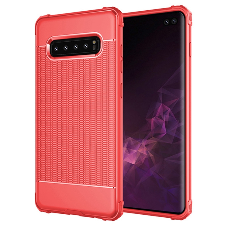 

Club Texture Shockproof TPU Case for Galaxy S10+ (Red)