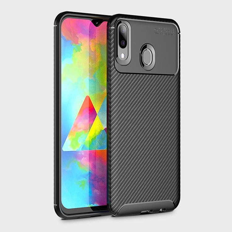 

Beetle Series Carbon Fiber Texture Shockproof TPU Case for Galaxy M20(Black)