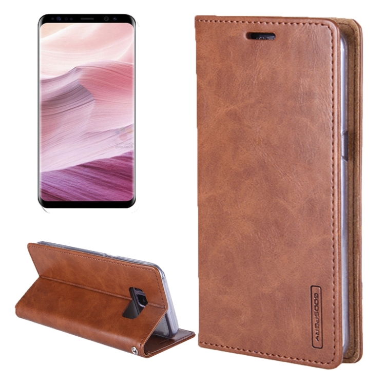

GOOSPERY BLUE MOON FLIP for Galaxy S8 Crazy Horse Texture PU + TPU Horizontal Flip Leather Case with Holder & Card Slots & Wallet (Brown)